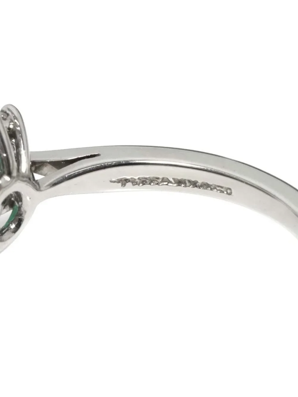Tiffany & Co Ring Emerald Diamond Pt Platinum